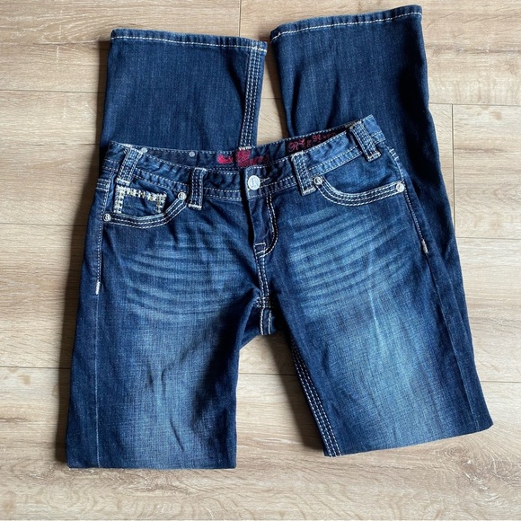 Rock & Roll Cowgirl jeans 29/34 western wear Blingy rodeo denim - Picture 3 of 16